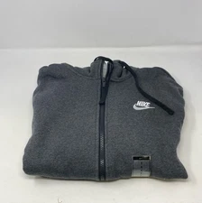 Nike Sportswear Club Fleece Full Zip Up Hoodie Mens S Gray Swoosh Bv2645-071