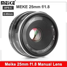 MEIKE 25mm F1.8 APS-C Wide Angle Manual Focus Prime Lens for Sony E-mount Camera