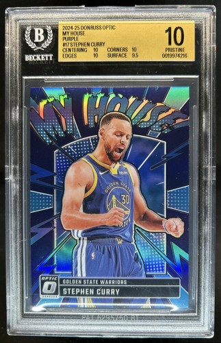 2024-25 Panini Donruss Optic Stephen Curry My House Purple #17 BGS 10 PRISTINE