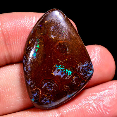 39.50Cts 100% Natural Incredible Boulder Opal Fancy 31x21x06MM Cabochon Gemstone