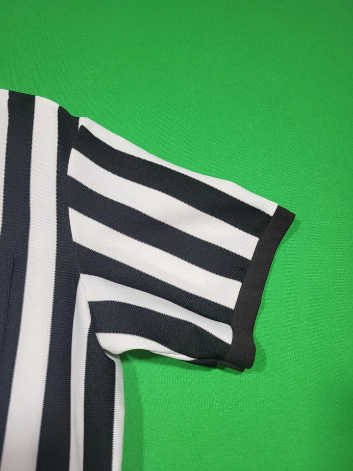 Vintage BIKE Referee Adult Large? 1/4 ZIP Mesh Polo Shirt Stripe - Изображение 4 из 4