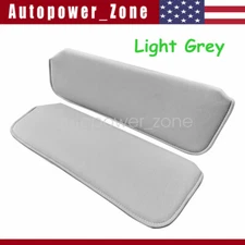 For 1988-1998 CHEVY Silverado GMC Sierra TRUCK Sun Visors Light Grey GRAY Pair