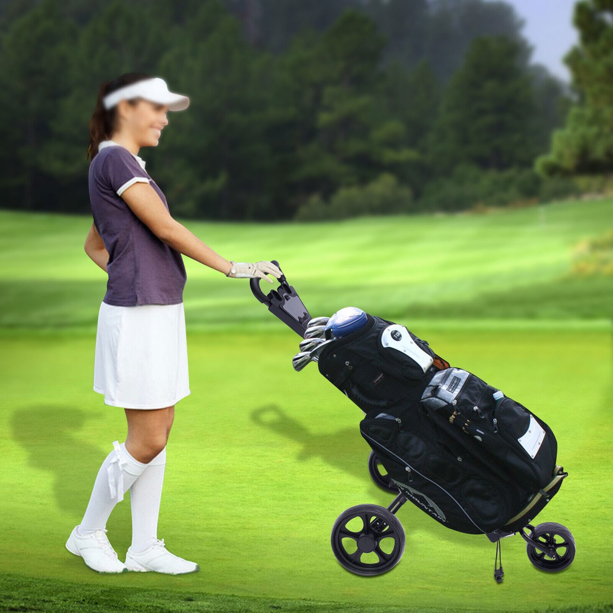Golf Push Carts Best Golf Bag For Clicgear Cart 3Wheels Golf Push