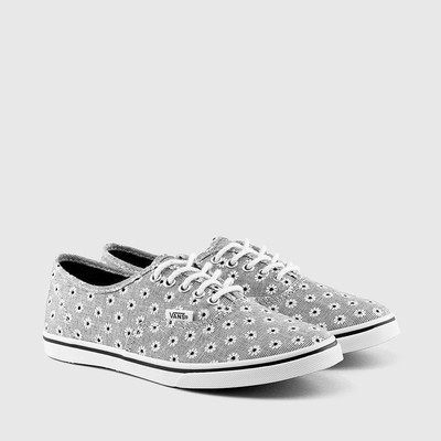 vans authentic lo pro floral chambray