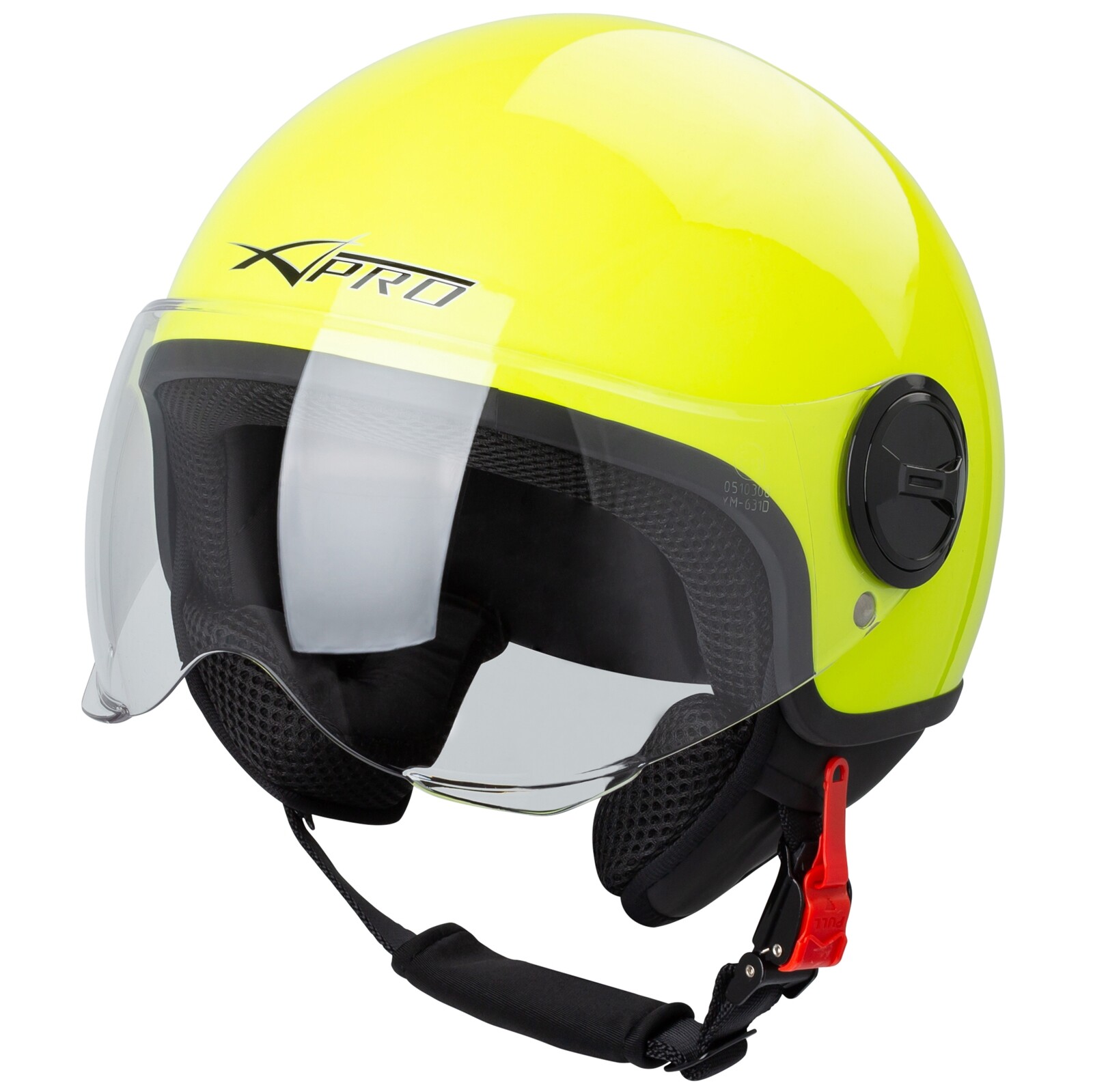 Demi Jet Helmet Moped Motorbike Scooter Visor SonicMoto Fluo M