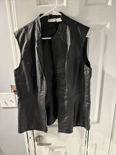 Ladies Leather Vest Lace-up Sides