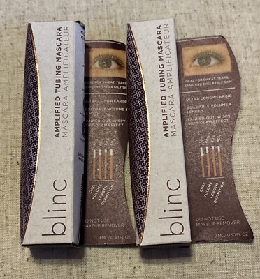 (2) Blinc   Amplified Tubing Mascara   Black/ Noir   9mL / 0.3 Fl Oz