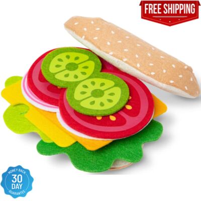 Melissa & Doug Felt Food Sandwich Play Food Set (33 pcs)