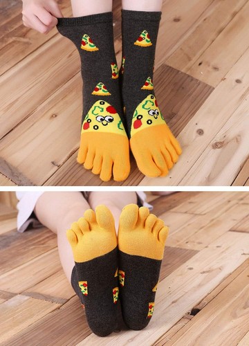ZAKASA Womens Funny Toe Sock Cotton Five Finger Running Ankle Novelty Socks - Picture 3 of 6