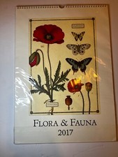 Calendario de pared Cavallini 2017 "Flora y fauna" enmarcable imágenes de plantas y animales