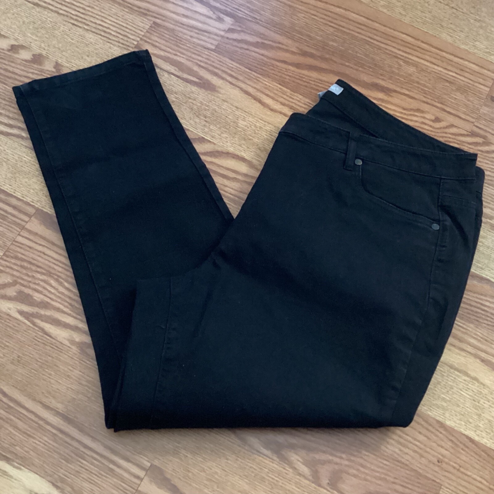 NWOT Woman Within Black Skinny Denim Jeans Size 20W Petite