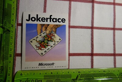Alter Aufkleber Computer Programm Software MICROSOFT Jokerface