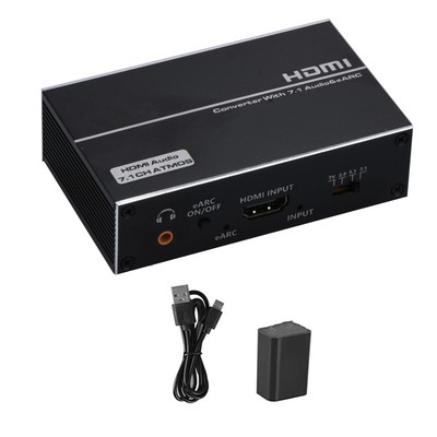 New 1x1 HDMI EARC Extractor 4K 1 In 1 Out 120Hz HDMI Splitter Audio Converter