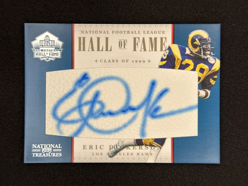 2011 National Treasures HoF Leather Signatures Auto #7 Eric Dickerson /27 Rams