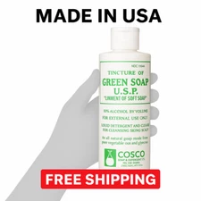 Cosco Tincture Tattoo Green Soap, 8 Oz Bottle - Tattoo Medical Supplies - IN USA