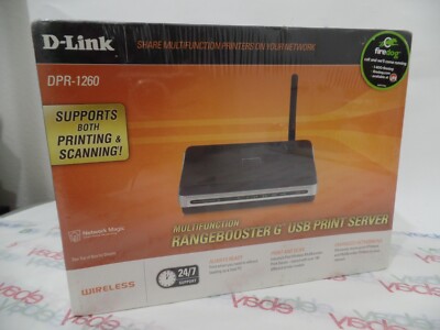 D-Link DPR-1260 Multifunction Rangebooster G USB Print Server - New / Sealed
