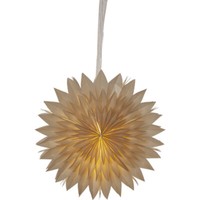 "Star \"Dis\" Weihnachts Advents Deko Papier Ersatz HäNge Stern Led Ø 50 Cm Beige"