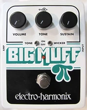Used Electro-Harmonix EHX Big Muff Pi w/ Tone Wicker Fuzz Guitar Effects Pedal