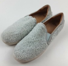 UGG Australia Ricci Fur Slip On Shoe Plush Fashion Sneaker Fuzzy Blue Size 9.5