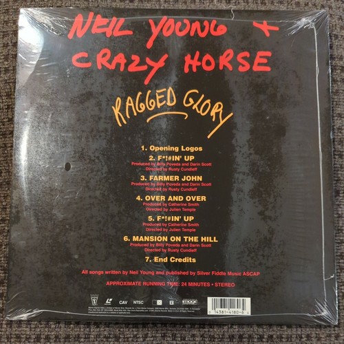 Laserdisc - Neil Young + Crazy Horse: Ragged Glory. Rare US Release. New.... - Picture 2 of 2