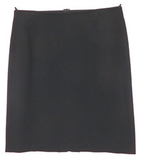 SK19016- Womens Lightweight Poly Career Straight Pencil Skirt Solid Black 12