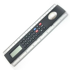 Calculator ruler with laminated silver coat customizable Gift idea