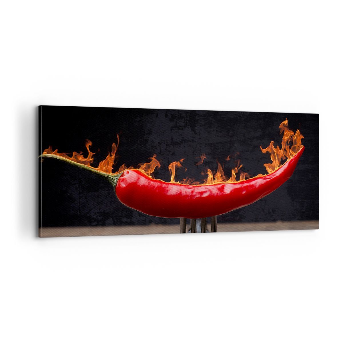 Quadro su Tela 100x40cm Chilli Paprika biologica l'agricoltura Stampe Murale