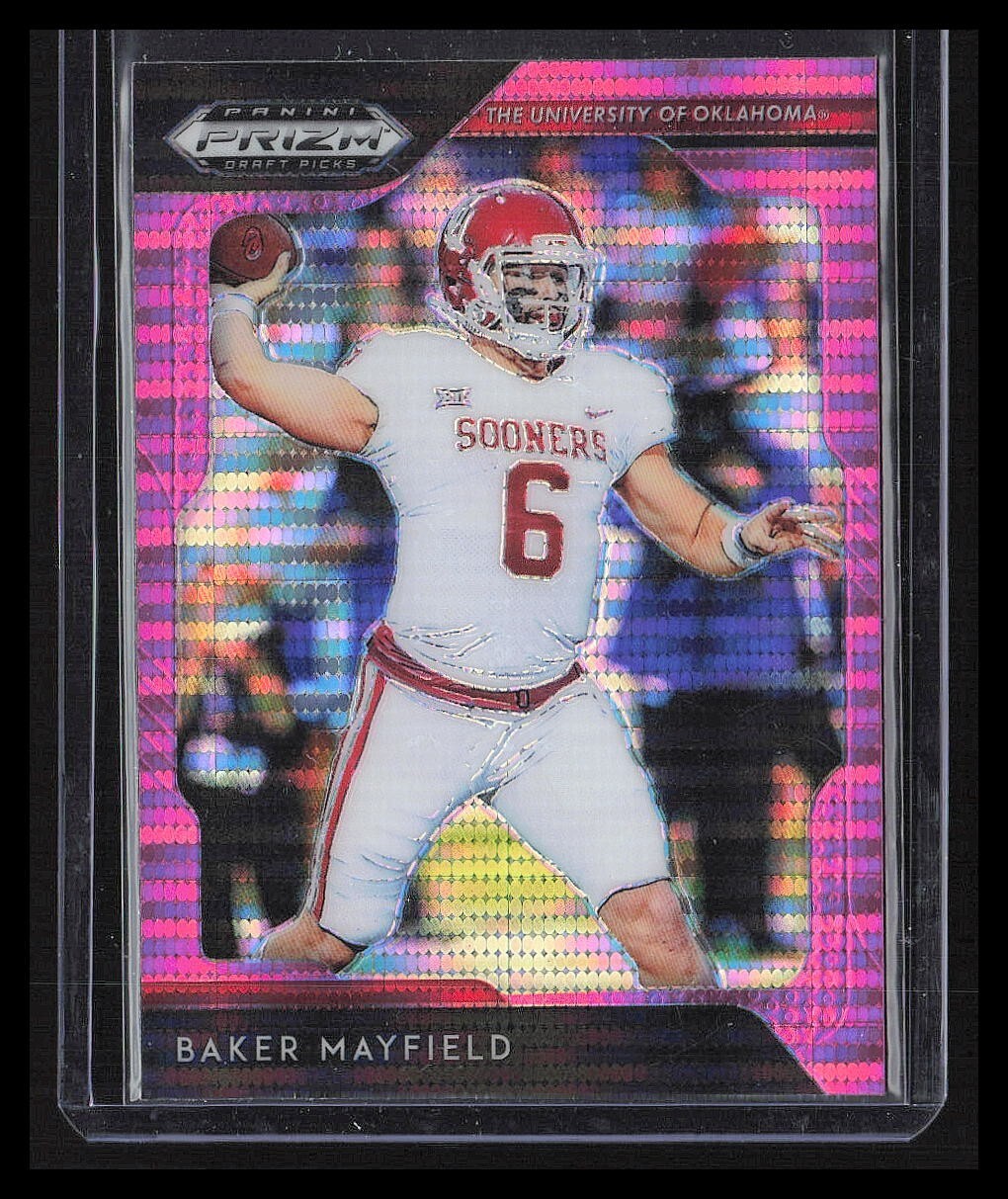 BAKER MAYFIELD 2019 Panini Prizm Draft Picks Pink Pulsar Oklahoma Sooners