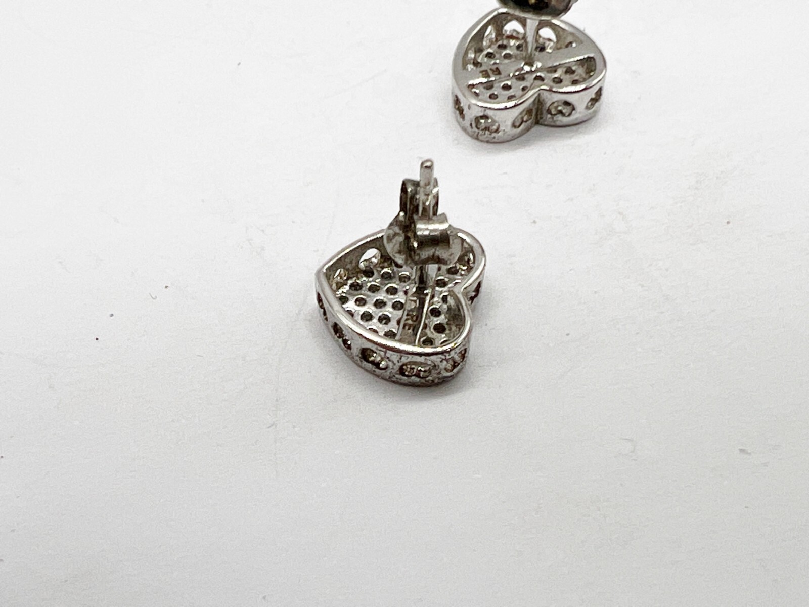 VINTAGE SOLID STERLING SILVER CLUSTER GEM SET LOV… - image 5