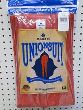 Men's Indera Mills Small Red Cotton Union Suit One Piece Long Underwear
