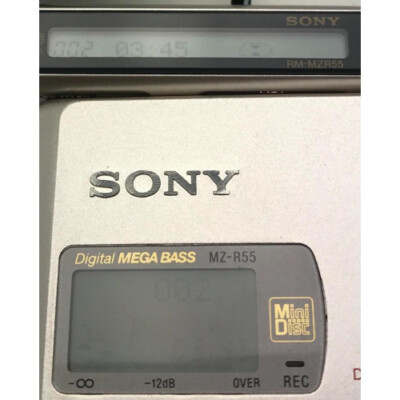 SONY MZ-R55 Silver Portable MD Recorder Recording/Playback Tested