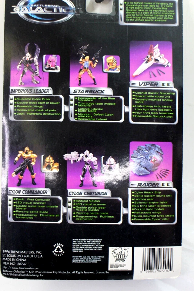 Battlestar Galactica Cyclone Commander Android Warrior Trend master 1996 #30747 Foto 2 de 4