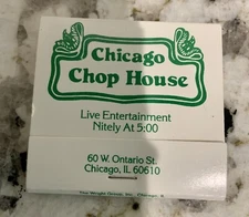 VINTAGE MATCHBOOK - CHICAGO CHOP HOUSE - CHICAGO, IL - UNSTRUCK!