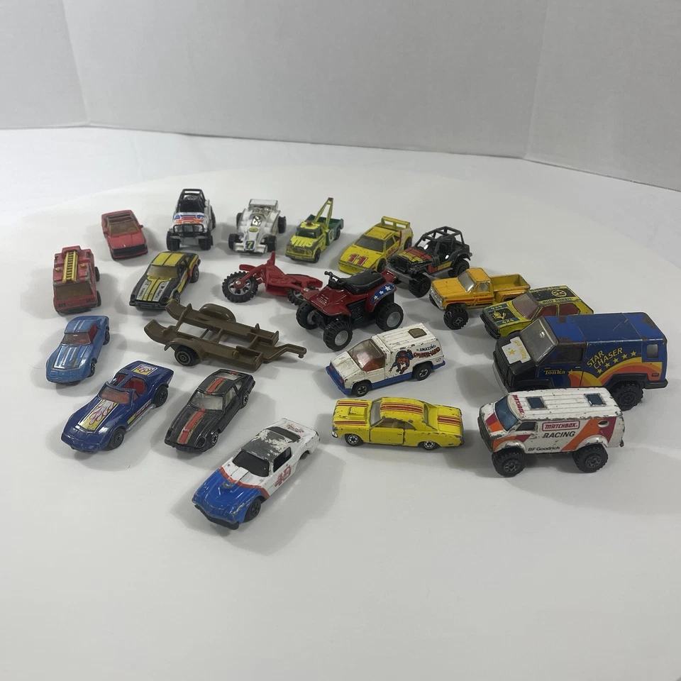 Vintage 20 Car Lot MATCHBOX YATMING HOT WHEELS Spiderman Tonka 70s 80s - Image 2 of 4