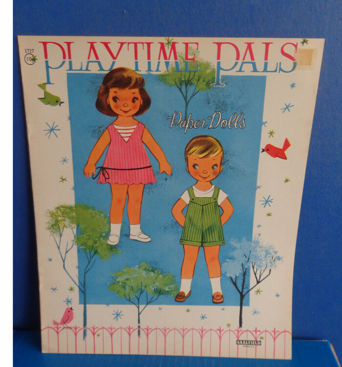 VINTAGE PLAYTIME PALS PAPER DOLLS- UNCUT- MID CENTURY SAALFI