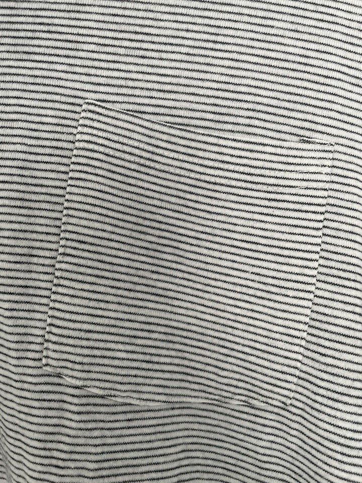 Alternative Apparel Short Sleeve Tshirt White Blue Stripes Adult Large