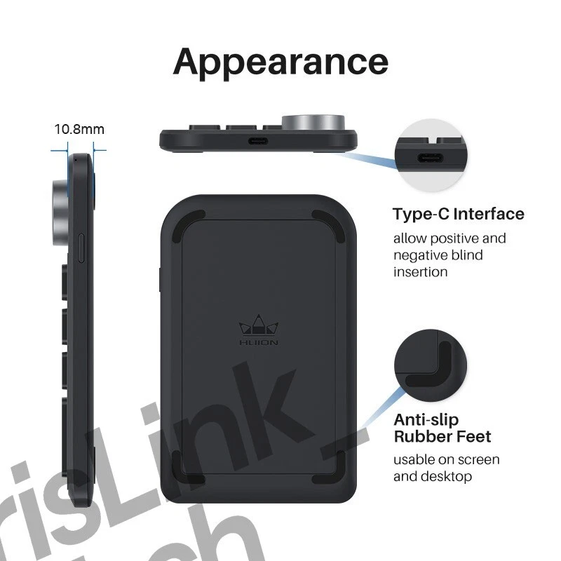 Huion K20 Keydial Compact Keyboard for Tablet/PC/Phone 18 Keys with Dial - Image 4 of 4