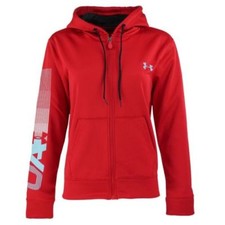 Womens UA Under Armour Cold Gear Logo Athletic Gym Full Zip Hoodie New With Tags