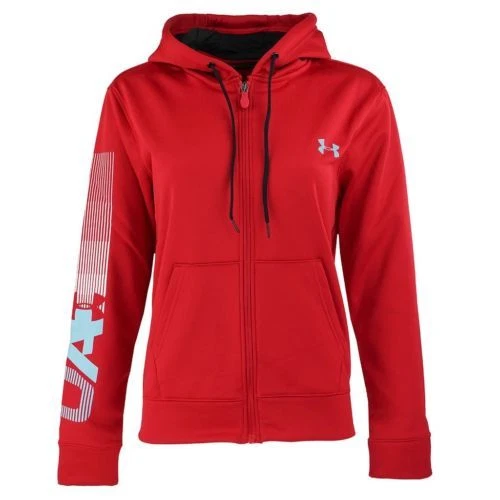 Mujer UA Under Armour Cold Gear Logo Atlético Gimnasio Cremallera Completa Sudadera con Capucha Nueva Con Etiquetas