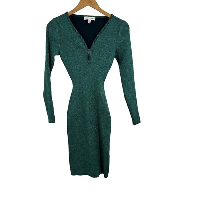 Dress the Population Green Sparkly Bodycon Dress Size XXS New | eBay