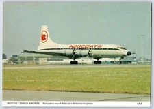Airplane Postcard Redcoat Cargo Airlines Britannia Freighter On Tarmac CA13
