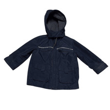 Gap Toddler 4 Navy Blue Yellow Winter Ski Zip Up Hoodie Heavy Coat