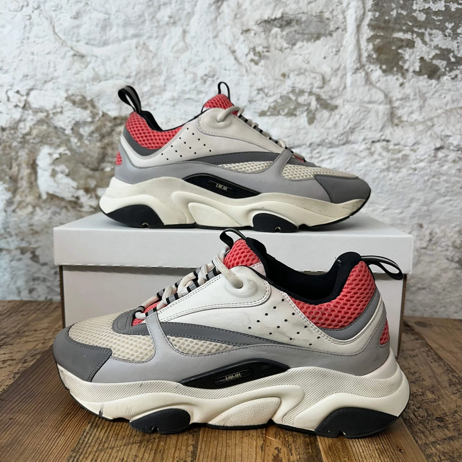 Baskets Dior B22 rose gris blanc taille 8 (41)
