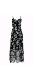 NWT J.Crew Mercantile Daisy Floral Maxi Dress in Black/White, Size 6