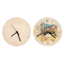 20pcs Wood Wall Clock 7.9 in Sublimation Blank for Living Room Decor Heat Press