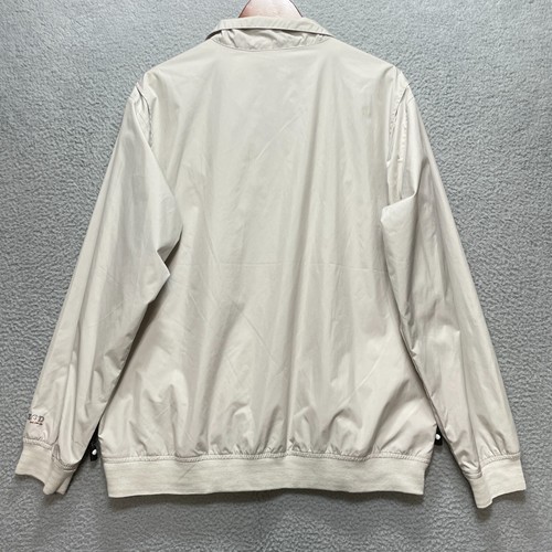 IZOD Golf Jacket 1/4 Zip Beige Long Sleeve Pullover Men Large Lightweight Casual - Picture 5 of 8