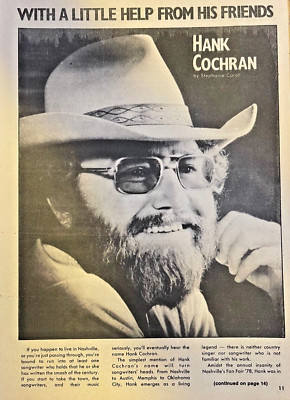 1979 Country Singer Songwriter Hank Cochran