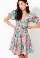 LILLY PULITZER SIZE 10 NALANI COTTON DRESS JOURNEY TO THE JUNGLE NWT 198