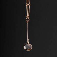 Georg Jensen Gold Anhänger # 1506A m. Rauchquarz. 18 Karat, Savanne. V. Torun
