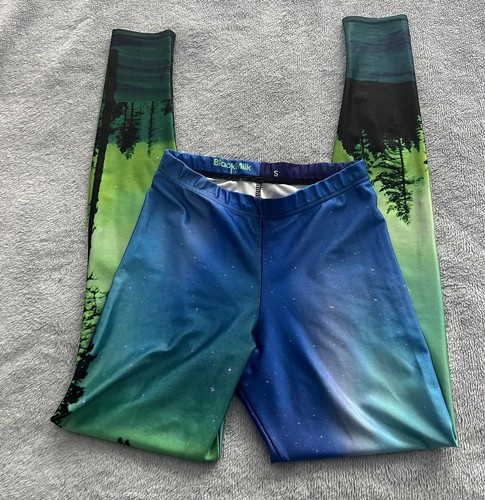 BlackMilk Aurora Skye Leggings, Sold Out Online. Sz S Stretchy & Shiny GUC - Picture 4 of 10